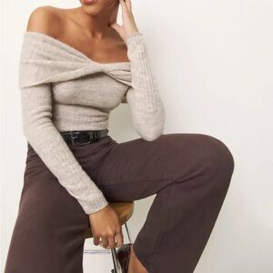 Reformation Florie Twist Front Sweater